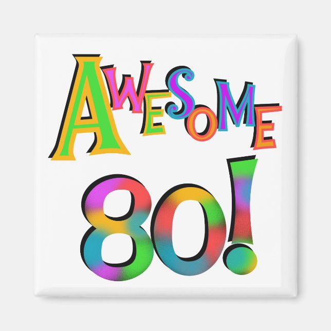 Phantastisch 80 T - Shirt und Geschenke zum Geburt Magnet (Vorne)