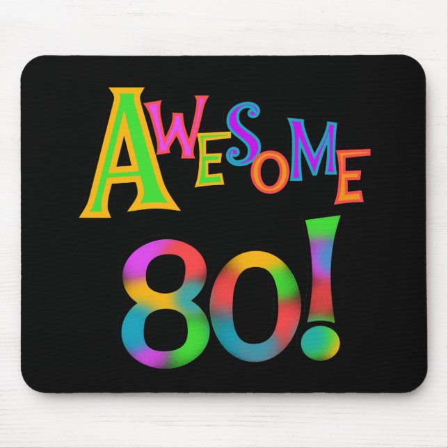 Phantastisch 80 T - Shirt und Geschenke zum Geburt Mousepad (Vorne)
