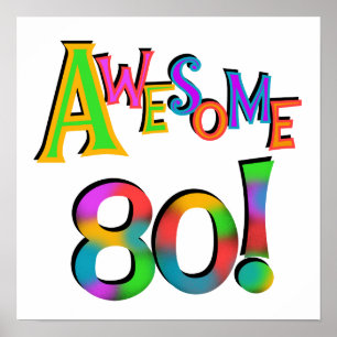 Phantastisch 80 T - Shirt und Geschenke zum Geburt Poster