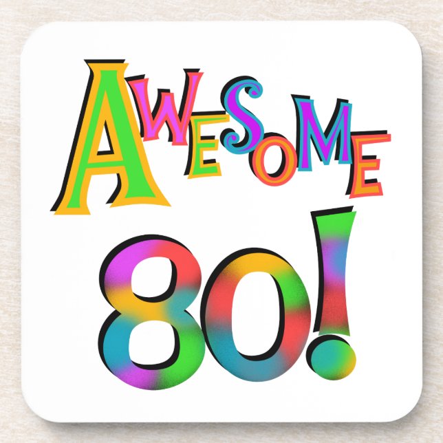 Phantastisch 80 T - Shirt und Geschenke zum Geburt Untersetzer (Vorderseite)