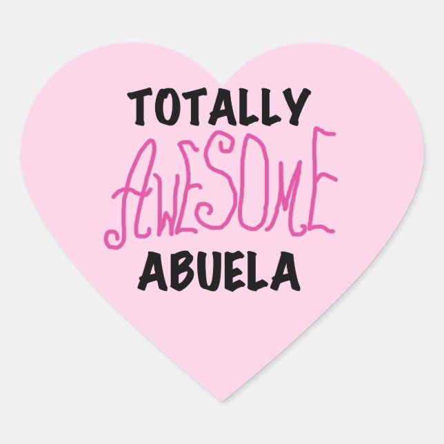 Phantastisch Abuela Pink Tshirts und GIfts Herz-Aufkleber (Vorderseite)
