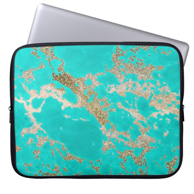 Phantastisch angesagtes modernes Imitat mit Goldmo Laptopschutzhülle (Vorderseite)