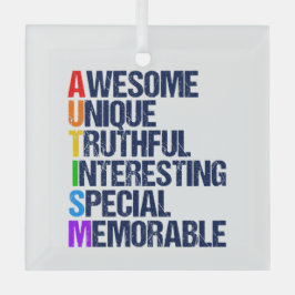 Phantastisch Autismus Pride Akronym Niedliche Weih Ornament Aus Glas