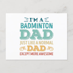 Phantastisch Badminton Vater Fathers Day Funny Gif Postkarte