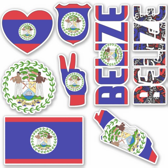 Phantastisch Belize Shapes Staatssymbole Aufkleber (Vorderseite)