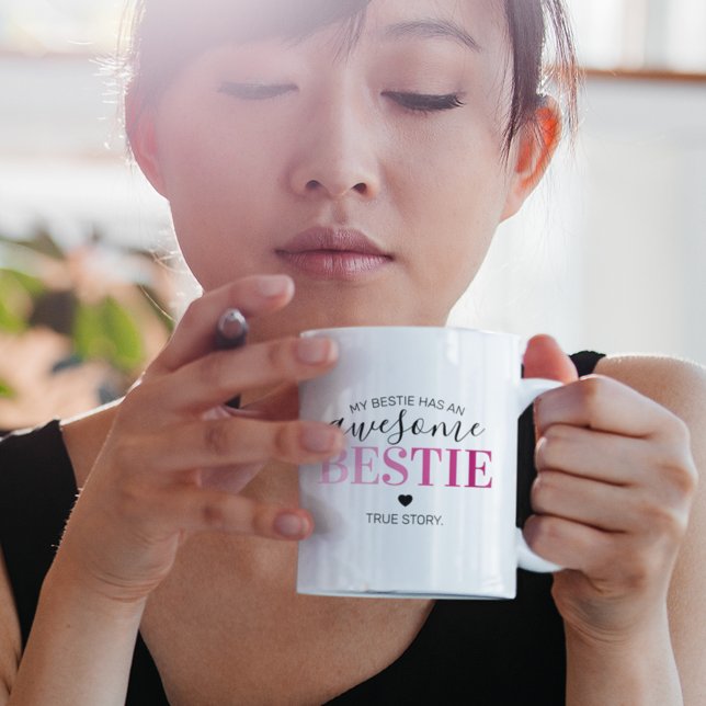 Phantastisch Bestie | Pink Best Friends Kaffeetasse (Von Creator hochgeladen)
