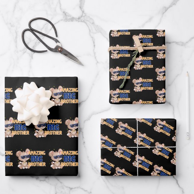 Phantastisch Big Brother Cool Dog Geschenkpapier Set (Vorderseite)