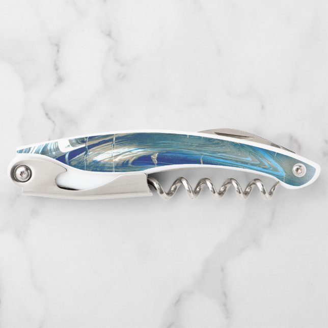 Phantastisch blau abstrakt kellnermesser (Vorderseite)