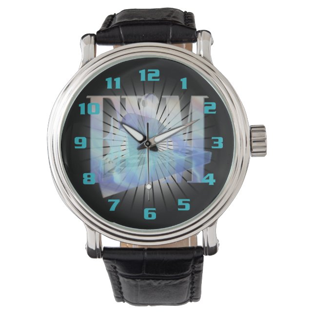 PHANTASTISCH BURSTING EDM ELEKTRIC BLAUE HOT !!! ARMBANDUHR (Vorderseite)