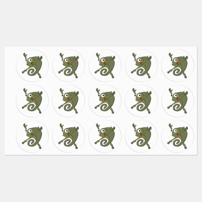Phantastisch Chameleon Etiketten (Blatt)