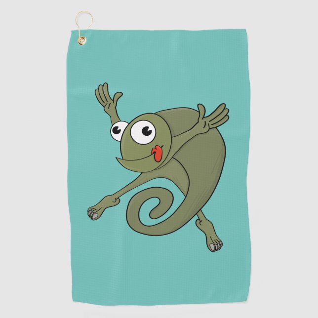 Phantastisch Chameleon Golfhandtuch (Vorderseite)