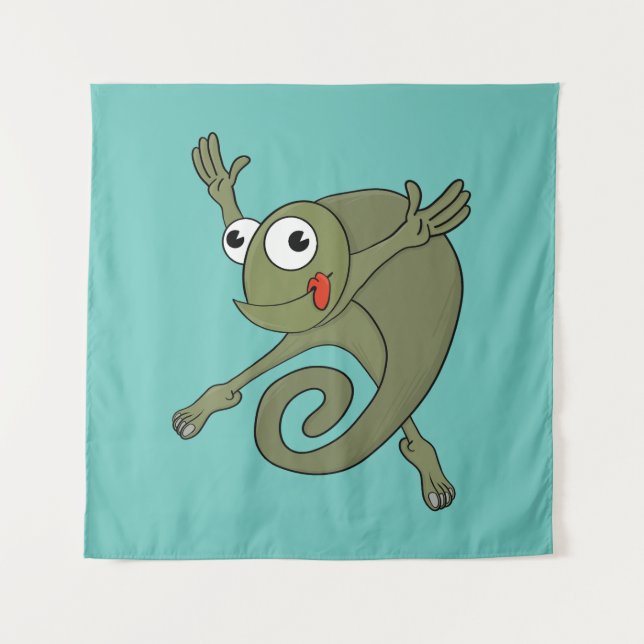 Phantastisch Chameleon Wandteppich (Vorderseite)