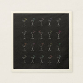 Phantastisch Coole Neon Martini Glasses Serviette