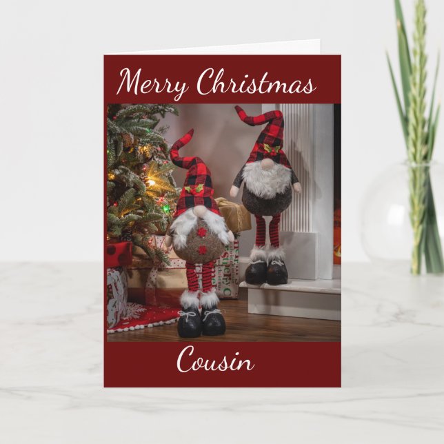 PHANTASTISCH **COUSIN** bei CHRISTMAS Karte (Vorderseite)