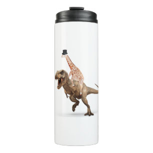 Phantastisch Crazy Giraffe Top Hat T-Rex - Mens_Wo Thermosbecher