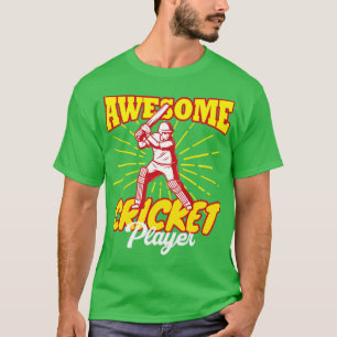 Phantastisch Cricket Player Cricketgerät T-Shirt