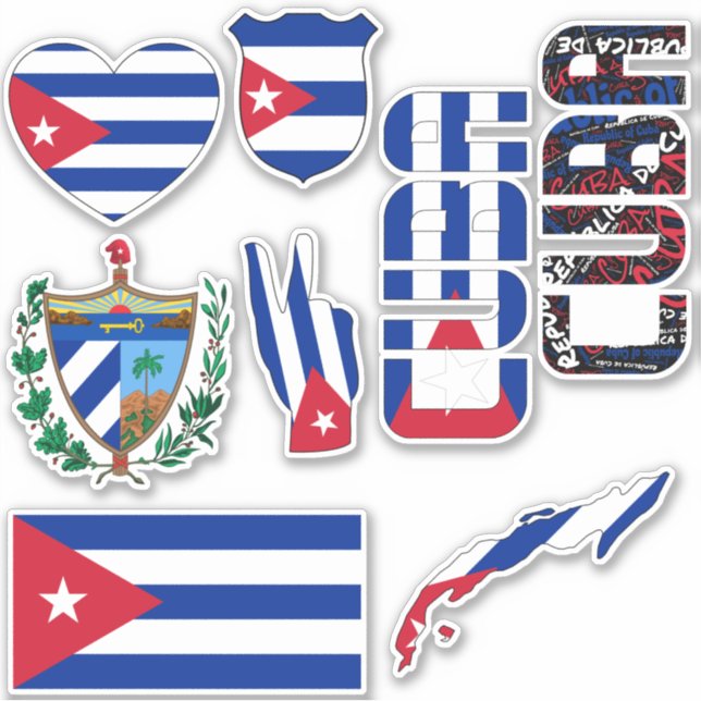 Phantastisch Cuba Shapes Staatssymbole Aufkleber (Vorderseite)