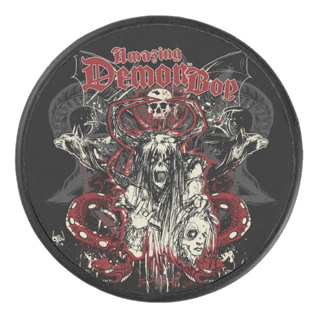 Phantastisch Demon Boy Eishockey Puck (Vorderseite)