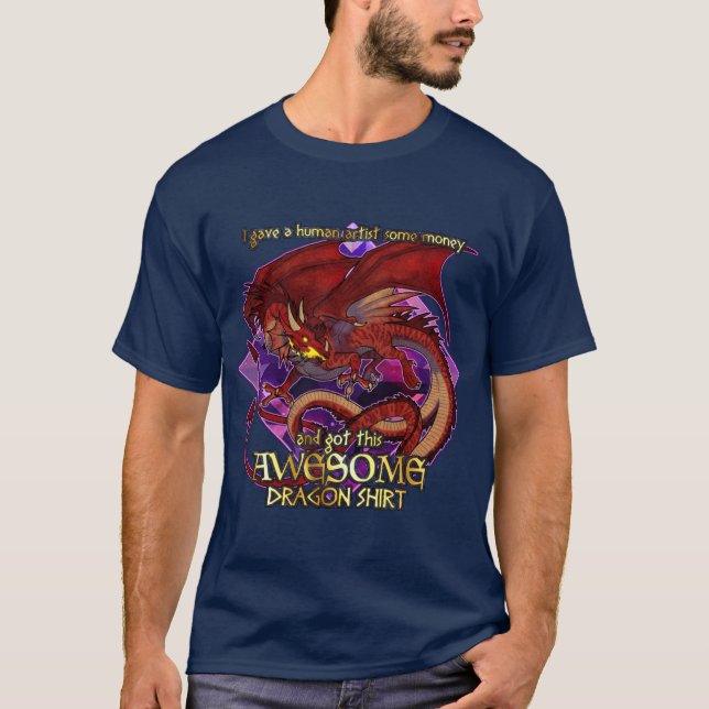 Phantastisch Dragon Shirt (rot) (Vorderseite)