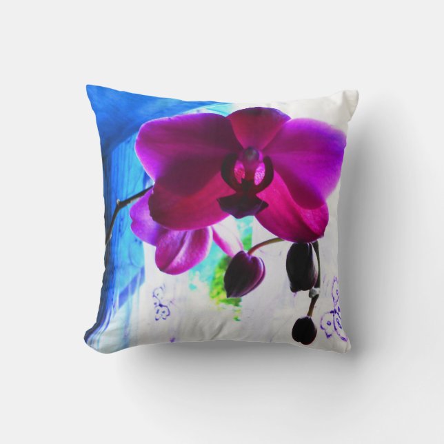 Phantastisch Exotic Phalaenopsis Orchid Foto Kissen (Vorderseite)