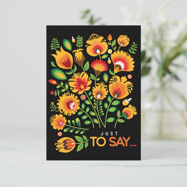 Phantastisch Folklore nur zu sagen... Dankeskarte (Stehend Vorderseite)