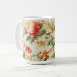 Phantastisch Gentle Exquisite Blume, Blätter. Male Kaffeetasse