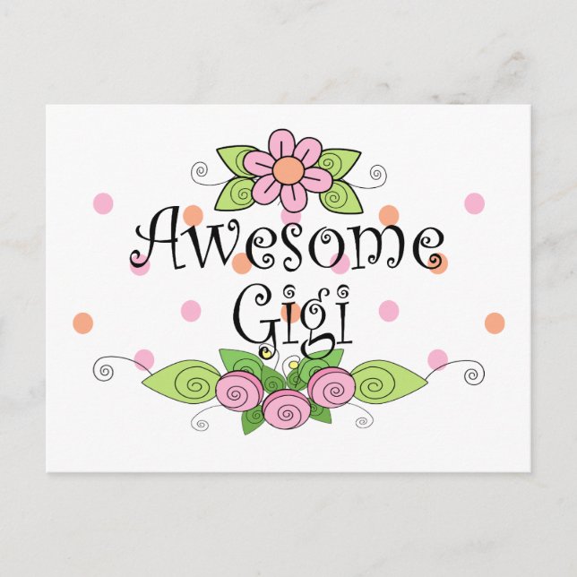 Phantastisch Gigi T - Shirt Postkarte (Vorderseite)