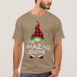 Phantastisch Gnome Buffalo Kariert Matching Family T-Shirt