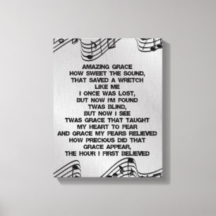 Phantastisch Grace Christlich Hymn Texte Leinwanddruck