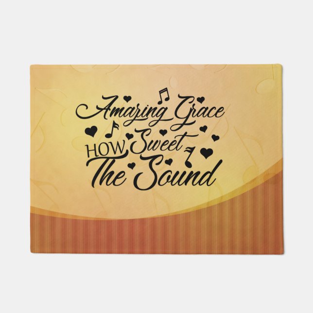 Phantastisch Grace How Sweet the Sound Hymne Fußmatte (Vorderseite)