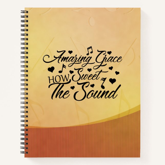 Phantastisch Grace How Sweet the Sound Hymne Notizbuch (Vorderseite)