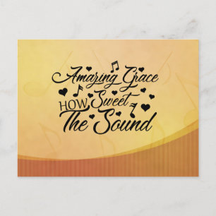 Phantastisch Grace How Sweet the Sound Hymne Postkarte