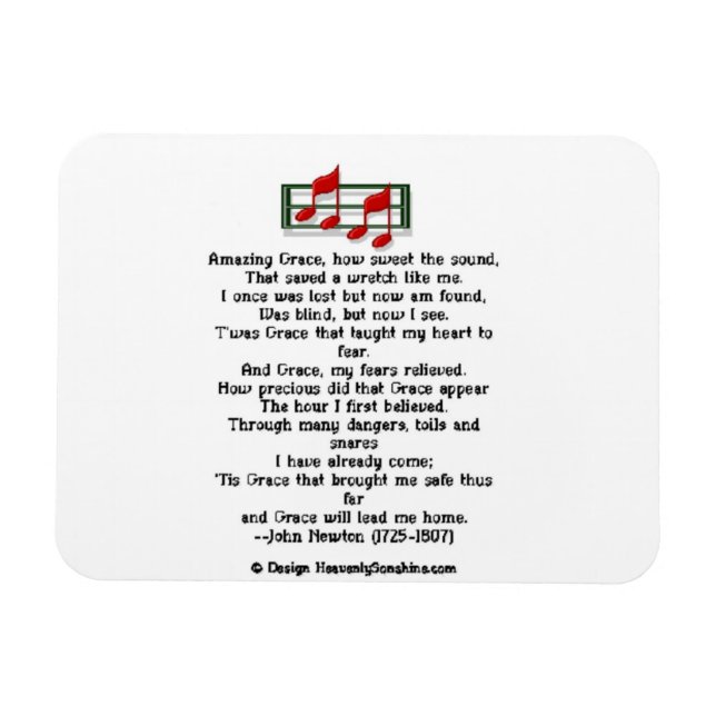 Phantastisch Grace Hymn Magnet (Horizontal)