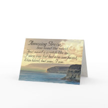 Phantastisch Grace Hymn Ocean Sunset Grußkarte