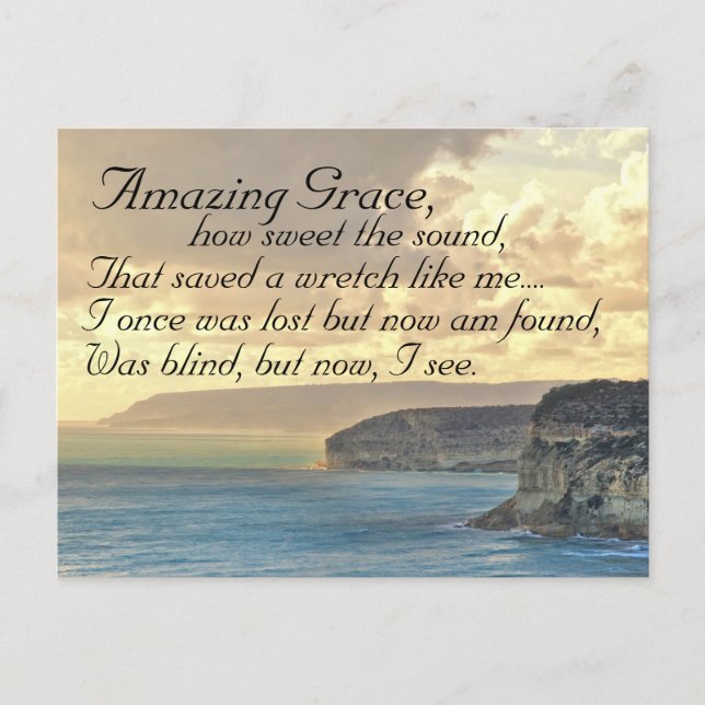 Phantastisch Grace Hymn Ocean Sunset Postkarte (Vorderseite)