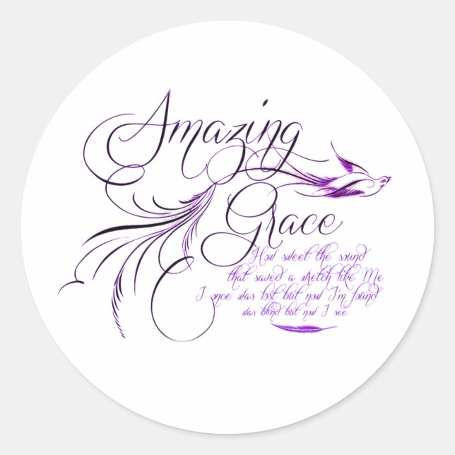 Phantastisch Grace Runder Aufkleber (Vorderseite)