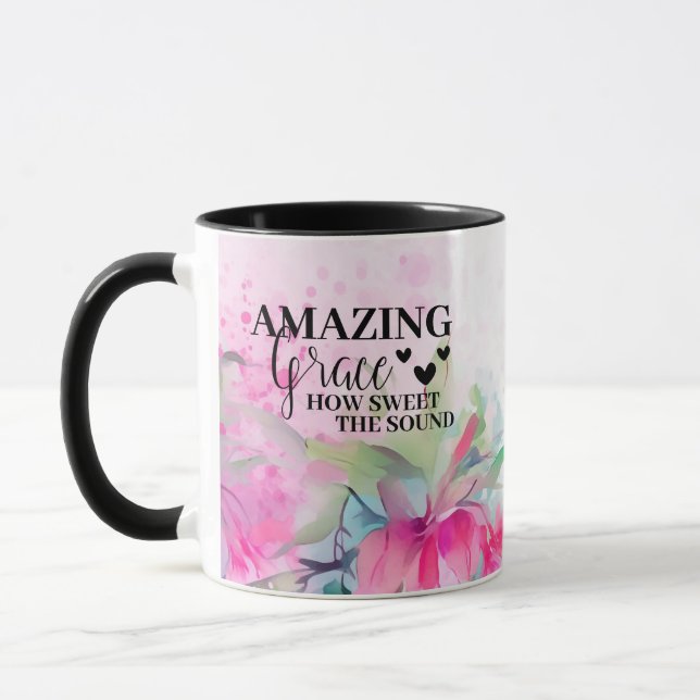 Phantastisch Grace Wie Sweet the Sound Christlich  Tasse (Links)