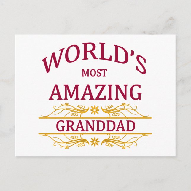 Phantastisch Granddad Postkarte (Vorderseite)