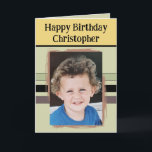 Phantastisch Grandson fügt Geburtstag zum Fotogrün Karte<br><div class="desc">Für eine phantastische Grandson Geburtstagskarte. Diese Karte bringt ihm ein Lächeln ins Gesicht und fühlt sich ganz besonders an: Fügen Sie einfach Ihre personalisierte Nachricht hinzu und ersetzen Sie das Foto durch Ihr eigenes. Das Farbschema ist grün,  gelb und braun.</div>