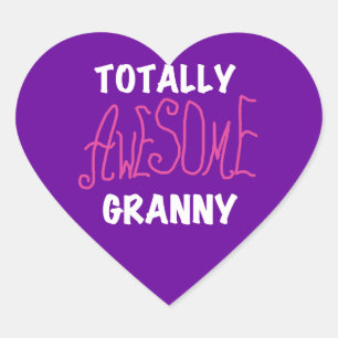 Phantastisch Granny Pink Tshirts und GIfts Herz-Aufkleber