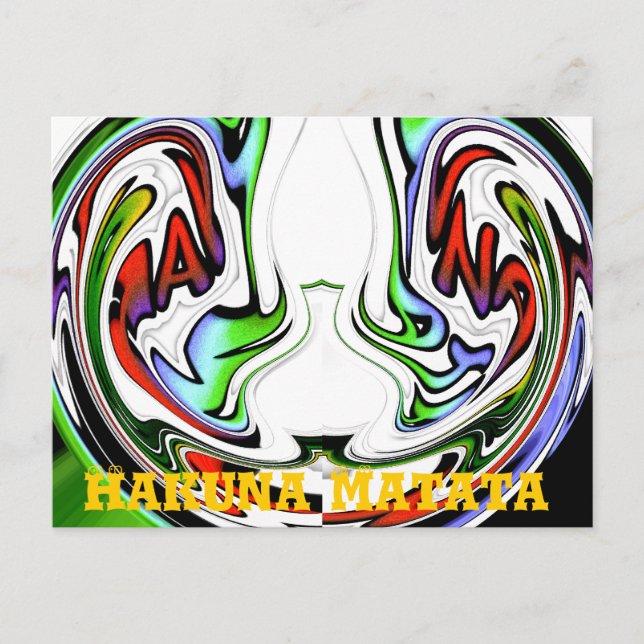 Phantastisch Hakuna Matata Whirlpool Kunstdrucken Postkarte (Vorderseite)