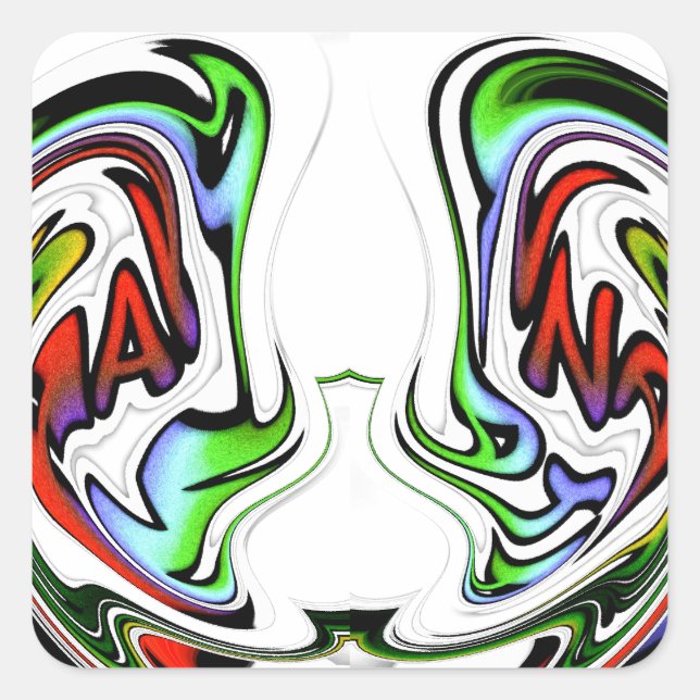 Phantastisch Hakuna Matata Whirlpool Kunstdrucken Quadratischer Aufkleber (Vorderseite)