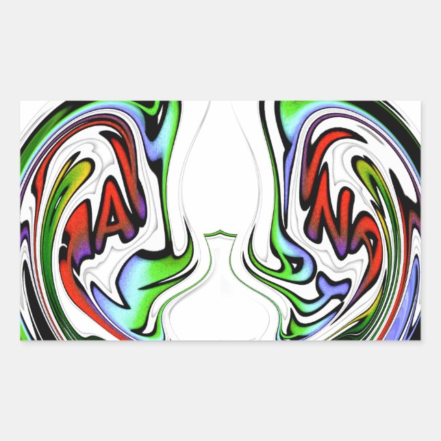 Phantastisch Hakuna Matata Whirlpool Kunstdrucken Rechteckiger Aufkleber (Vorderseite)