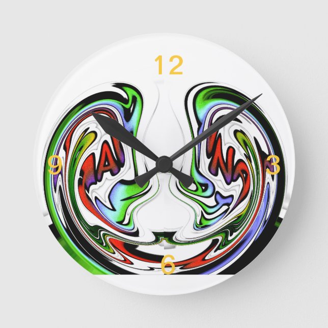 Phantastisch Hakuna Matata Whirlpool Kunstdrucken Runde Wanduhr (Vorderseite)