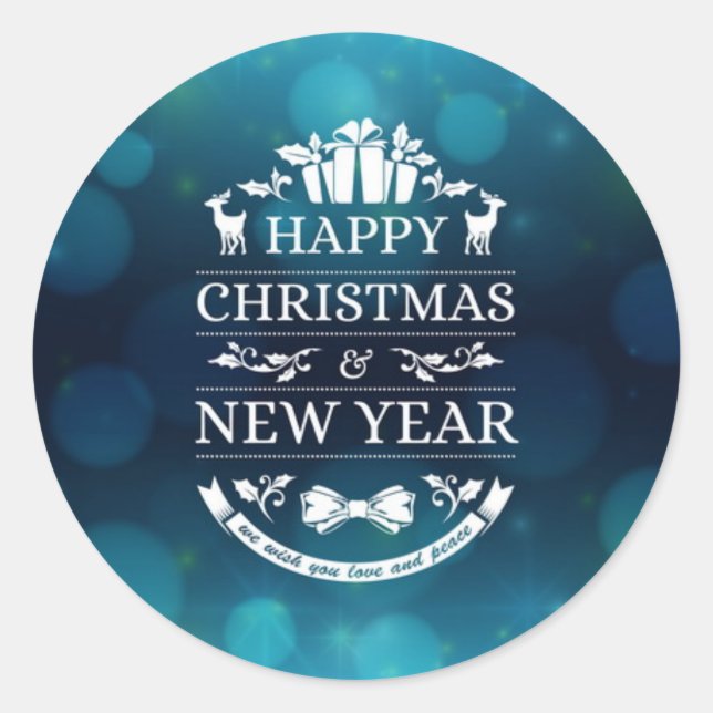 Phantastisch Happy New Year Sticker Design (Vorderseite)