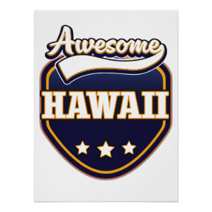 Phantastisch Hawaii Sportlogo Poster
