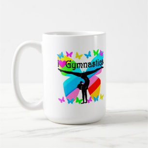 PHANTASTISCH I LIEBE GYMNASTICS BUTTERFLY-DESIGN KAFFEETASSE