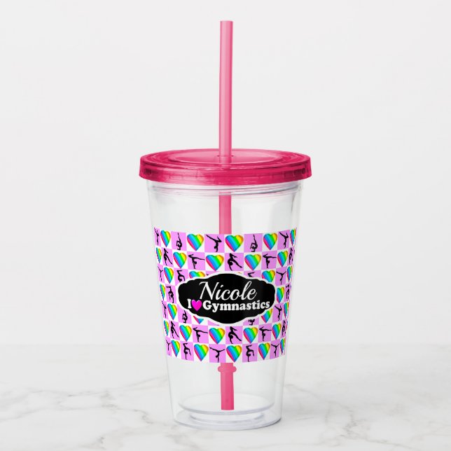 PHANTASTISCH I LIEBE GYMNASTICS-DESIGN ACRYLTRINKBECHER (Vorderseite)