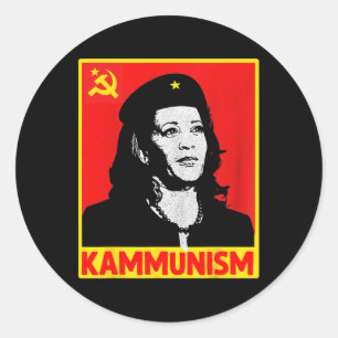Phantastisch Kamala Harris Kammunismus Kommunismus Runder Aufkleber