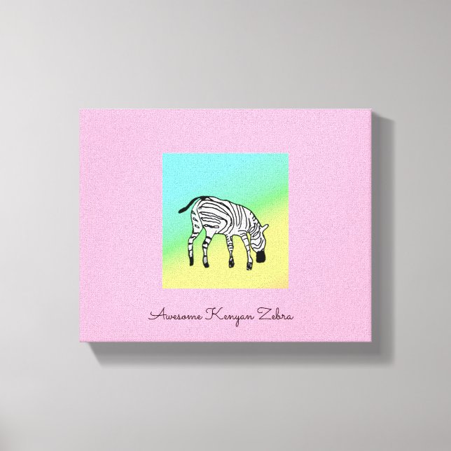 Phantastisch Kenyan Zebra Leinwanddruck (Vorderseite)